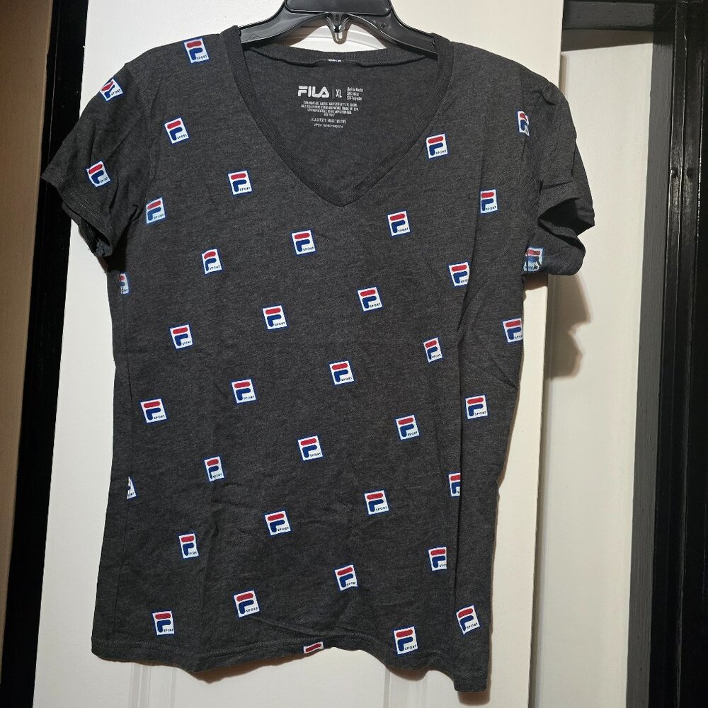 Fila Women's Charcoal Gray Short Sleeve T-Shirt Size XL